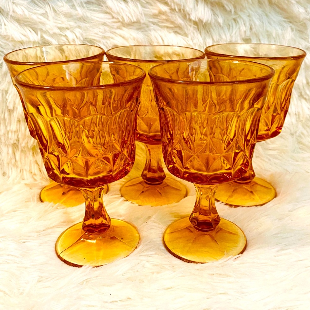 RARE Vntg Noritake “Perspective” Yellow Wine Glass